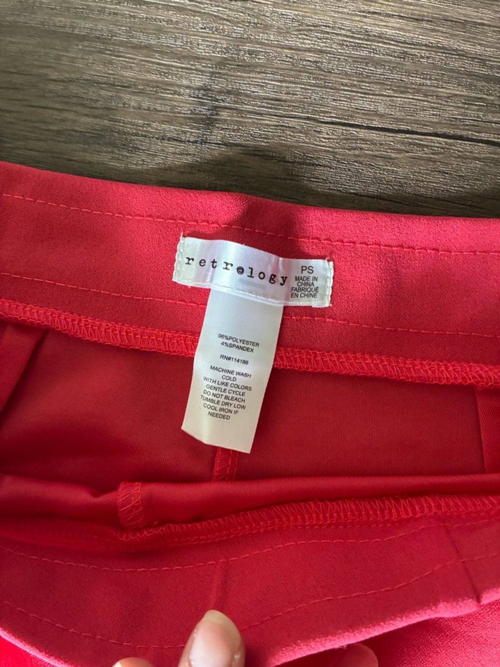 Women's Raspberry Red Stretch Shorts - Picture 3 of 7